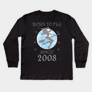 BORN TO FLY SINCE 1930 WITCHCRAFT T-SHIRT | WICCA BIRTHDAY WITCH GIFT Kids Long Sleeve T-Shirt